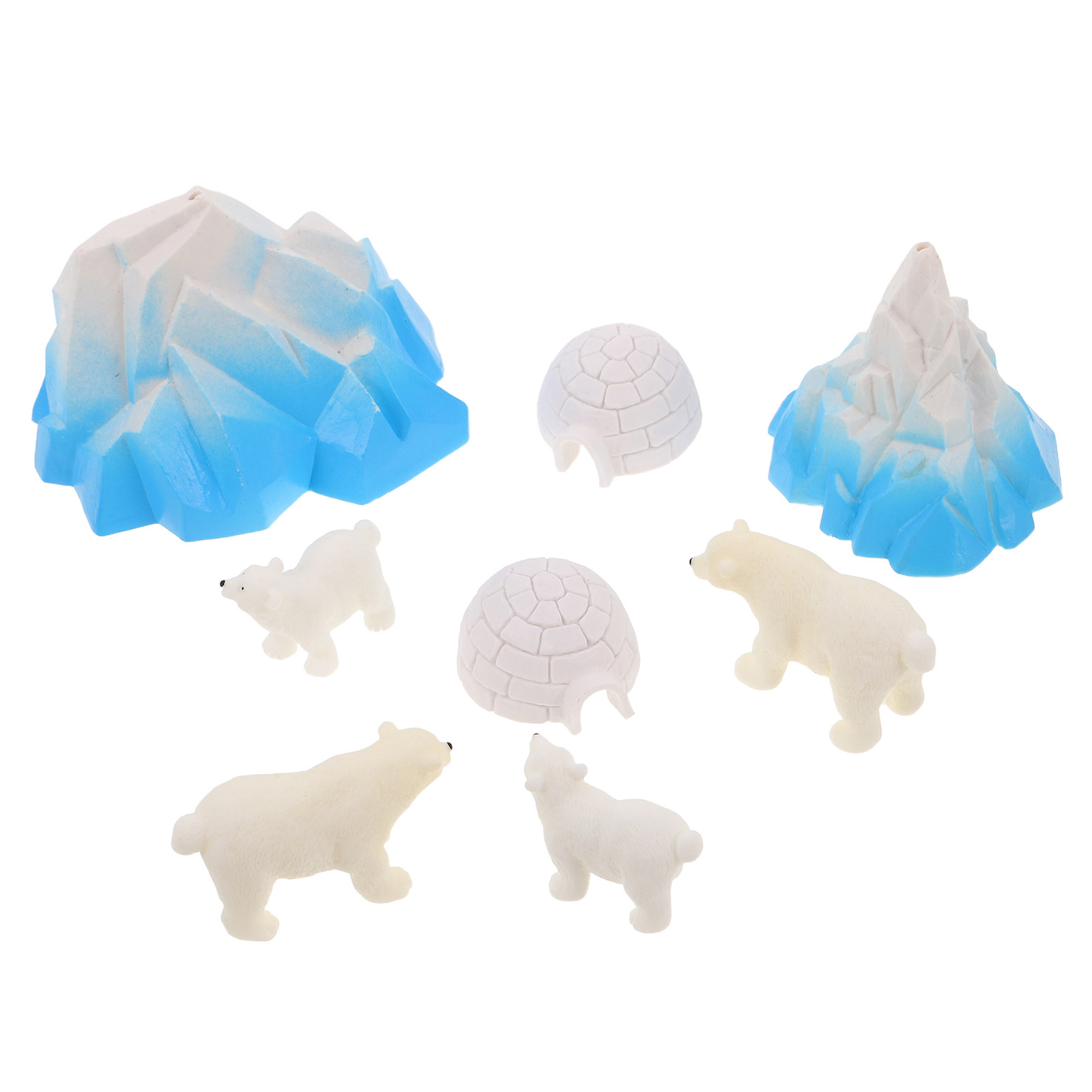 8Pcs Mini Resin Polar Bears Ar - Resin Crafts review and price
