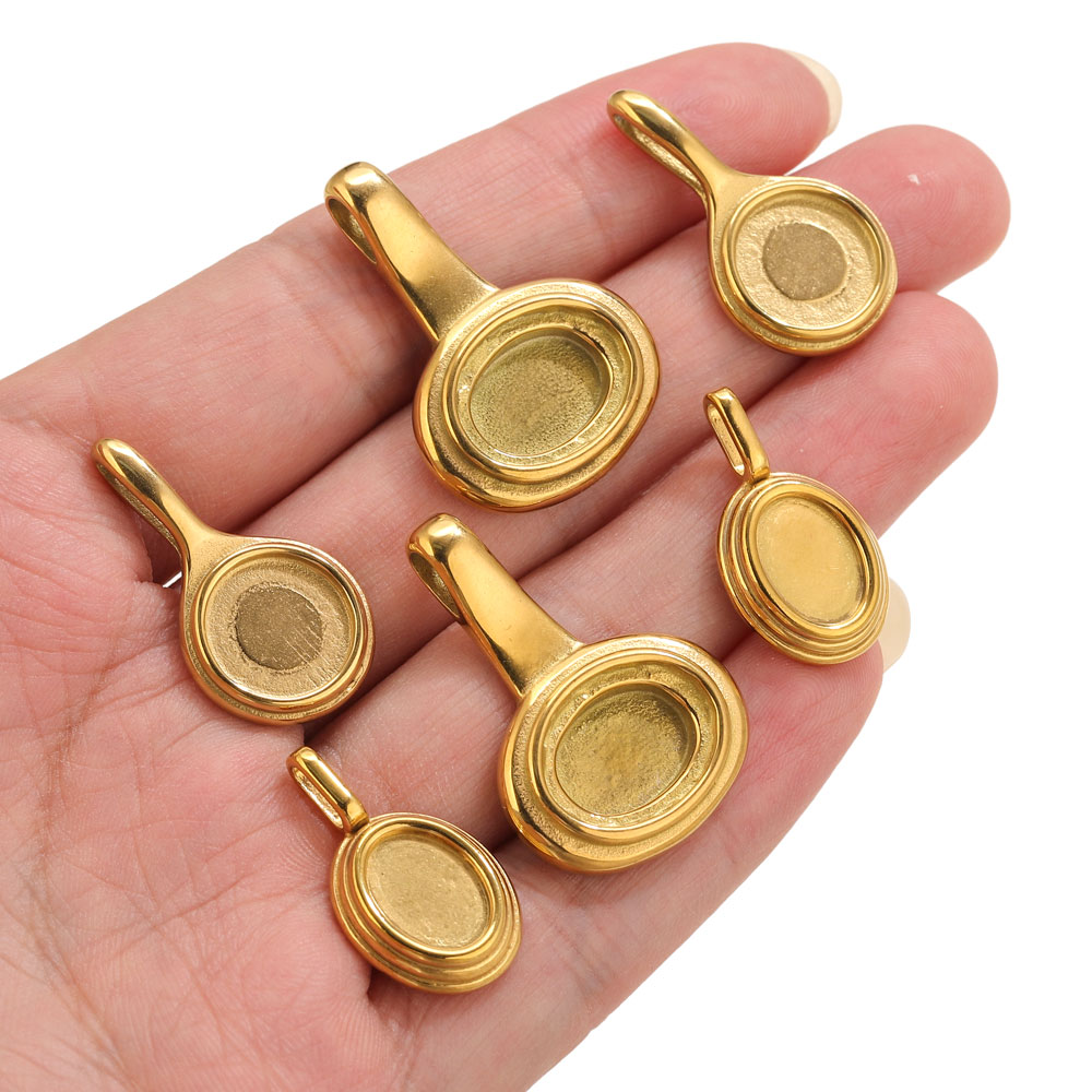 5pcs Stainless Steel Round Ova - Resin Crafts Diy review and price