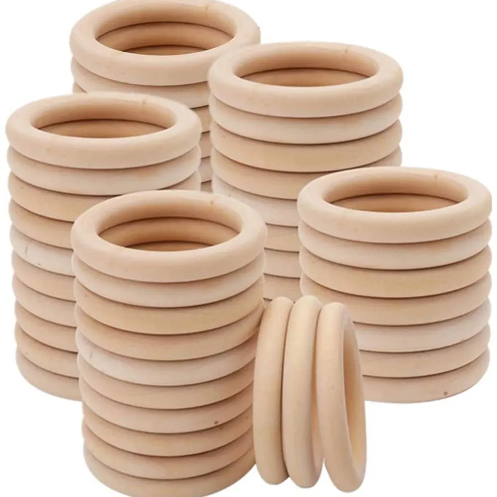 Unfinished Solid Wooden Rings  - Wood Ring Blank review and price