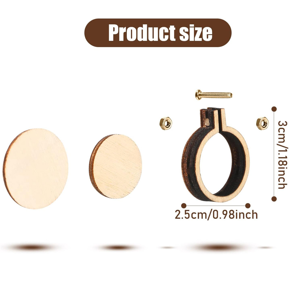 10Pcs/Set Wooden Mini Embroide - Wood Ring Blank review and price