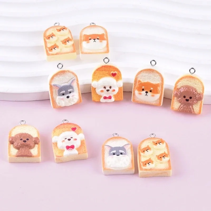 10Pcs Cute Toast Dog Resin Pen - Resin Crafts Diy review and price