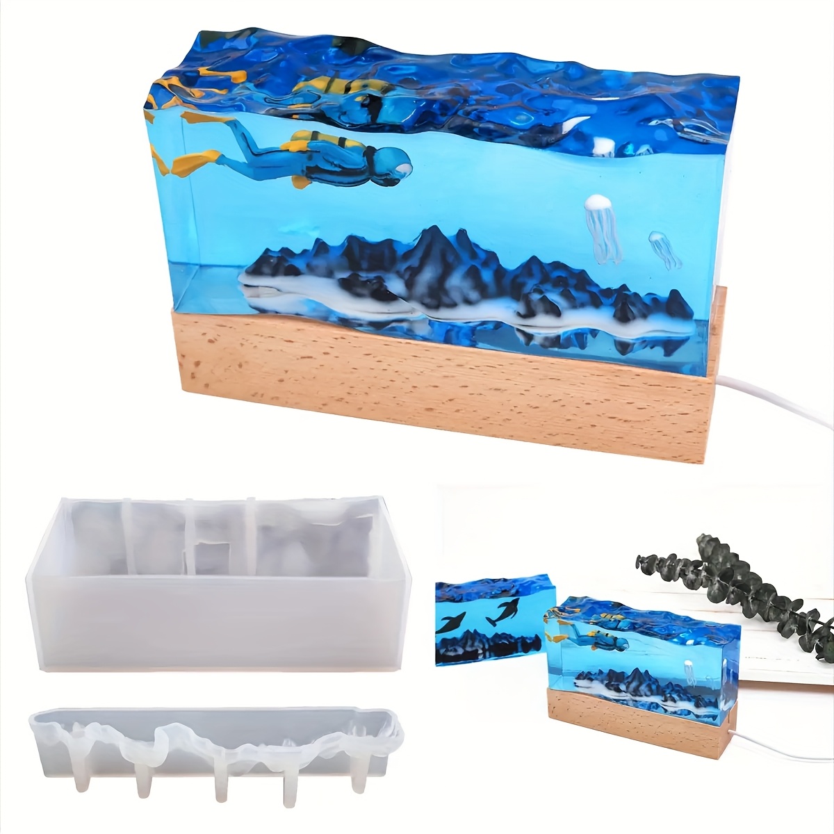 1Set of Ocean Wave Resin Molds - Resin Ocean Wave Mold review and price