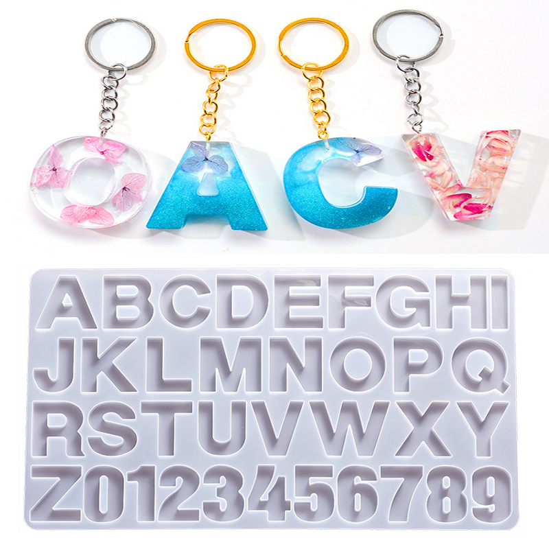 Alphabet Epoxy Resin Silicone  - Gold Foil Flakes review and price