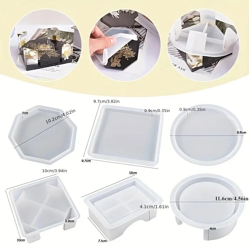 Coaster Resin Molds Set Includ - Gold Foil Flakes review and price