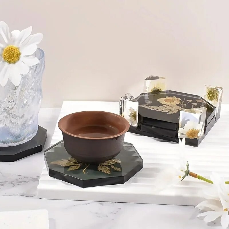 Coaster Resin Molds Set Includ - Gold Foil Flakes review and price