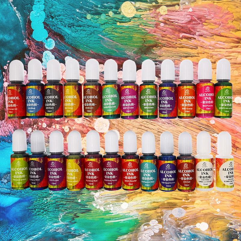 24 Color 10ml Art Ink Alcohol  - Resin Dye Alcohol review and price